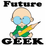 cute future geek white baby photo cutouts