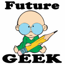 cute future geek white baby photo cut outs
