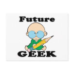 cute future geek white baby post card