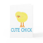 Cute Fuzzy Chick Greeting Card