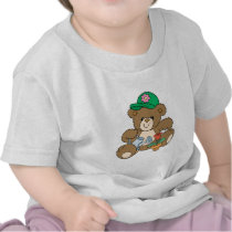Cute Gardener Bear and Tulip T-shirt