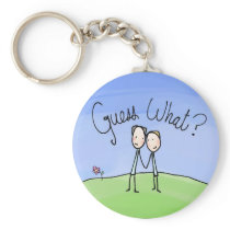 Cute Gay Couple Guess What Keychains