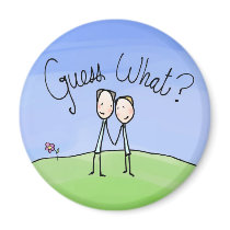 Cute Gay Couple Guess What Fridge Magnet