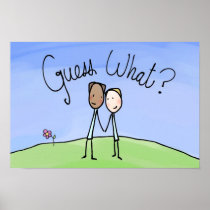 Cute Gay Couple Guess What Poster