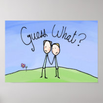 Cute Gay Couple Guess What Posters