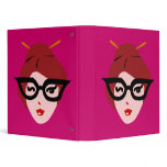Cute Geek Girl Binders