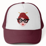 Cute Geek Girl Mesh Hat