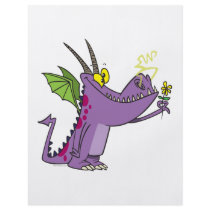 cute gentle dragon cartoon flyers