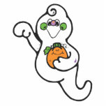 cute ghost and pumpkin photo sculptures