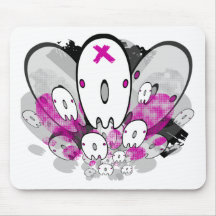 cute ghost design 2 no text mouse pads