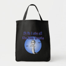 Cute ghost trick or treat bag Black