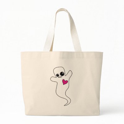Cute Ghostie Canvas Bags by QueenHare