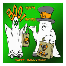 Cute Ghosts Halloween Invitation