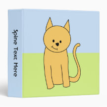 Cute Ginger Cat. 3 Ring Binder