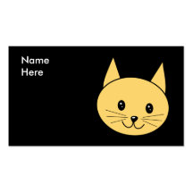 Cute Ginger Cat. Business Card Template