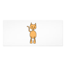 Cute Ginger Cat. Orange Cat Cartoon. Invitation