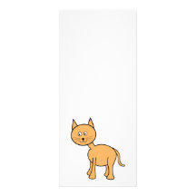 Cute Ginger Cat. Orange Cat Cartoon. Invite