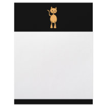 Cute Ginger Cat. Orange Cat Cartoon. Letterhead