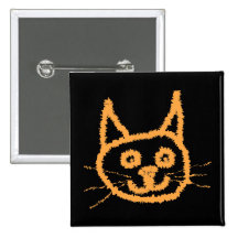 Cute Ginger Cat. Pins