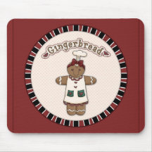 Cute Gingerbread Girl Mouse Pad