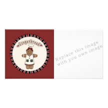 Cute Gingerbread Girl Picture Card