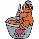 Cute Gingerbread Man Stirring Batter