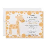 Cute Giraffe Baby Shower Invitation
