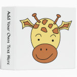 Cute Giraffe Cartoon. 3 Ring Binders