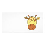 Cute Giraffe. Cartoon Animal. Vector Art. Custom photo cards