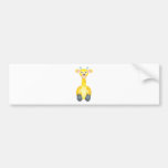 Cute Giraffe Cartoon Bumper Sticker