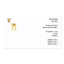 Cute Giraffe. Cartoon. Business Card