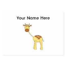 Cute Giraffe. Cartoon. Business Card Template