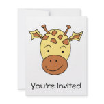 Cute Giraffe Cartoon. Personalized Announcements