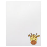 Cute Giraffe Cartoon. Letterhead Design