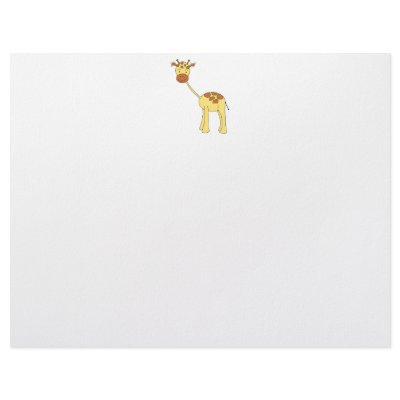 Cute Giraffe. Cartoon. Custom Letterhead by Animal_Art_By_Ali