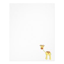 Cute Giraffe. Cartoon. Letterhead