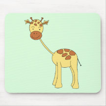 Cute Giraffe. Cartoon. Mouse Pad