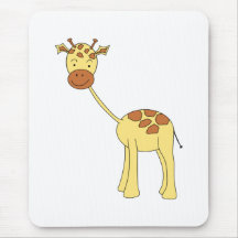 Cute Giraffe. Cartoon. Mouse Pads