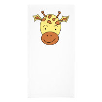 Cute Giraffe Cartoon. Customized Photo Card