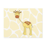 Cute Giraffe. Cartoon. Post Card