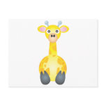 Cute Giraffe Cartoon Postcard