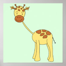 Cute Giraffe. Cartoon. Posters