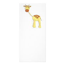 Cute Giraffe. Cartoon. Rack Card Design