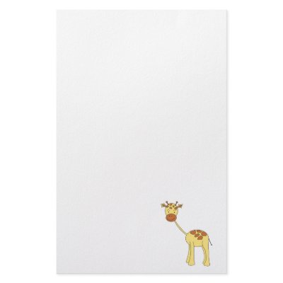 Cute Giraffe. Cartoon. Stationery by Animal_Art_By_Ali