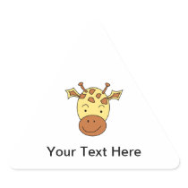 Cute Giraffe Cartoon. Triangle Stickers