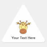 Cute Giraffe Cartoon. Triangle Stickers
