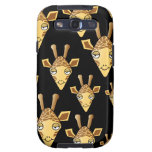 Cute Giraffe Faces, on Black. Samsung Galaxy S3 Cases