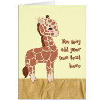 Cute Giraffe Greeting Card