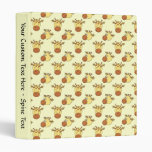 Cute Giraffe Pattern. Cartoon Animals. 3 Ring Binder