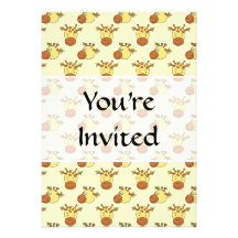 Cute Giraffe Pattern. Cartoon Animals. Announcements